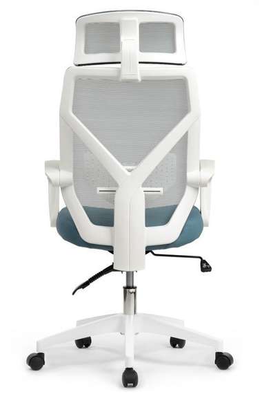 Кресло Oliver RCH W-203AC Белый пластик/Синий