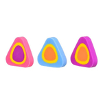 Ластик Basir, фигурный, серия "Треугольник", цветной корпус треугольной формы, 6 шт