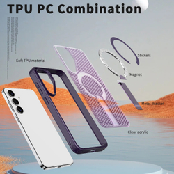 Прозрачный чехол Mesh Pro Magnetic Case для Samsung Galaxy S25