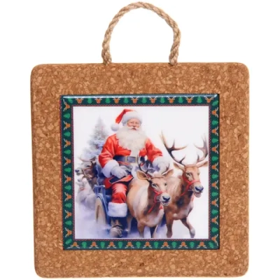 Подставка под горячее 15*15см «Новый год на крыльях зимы»