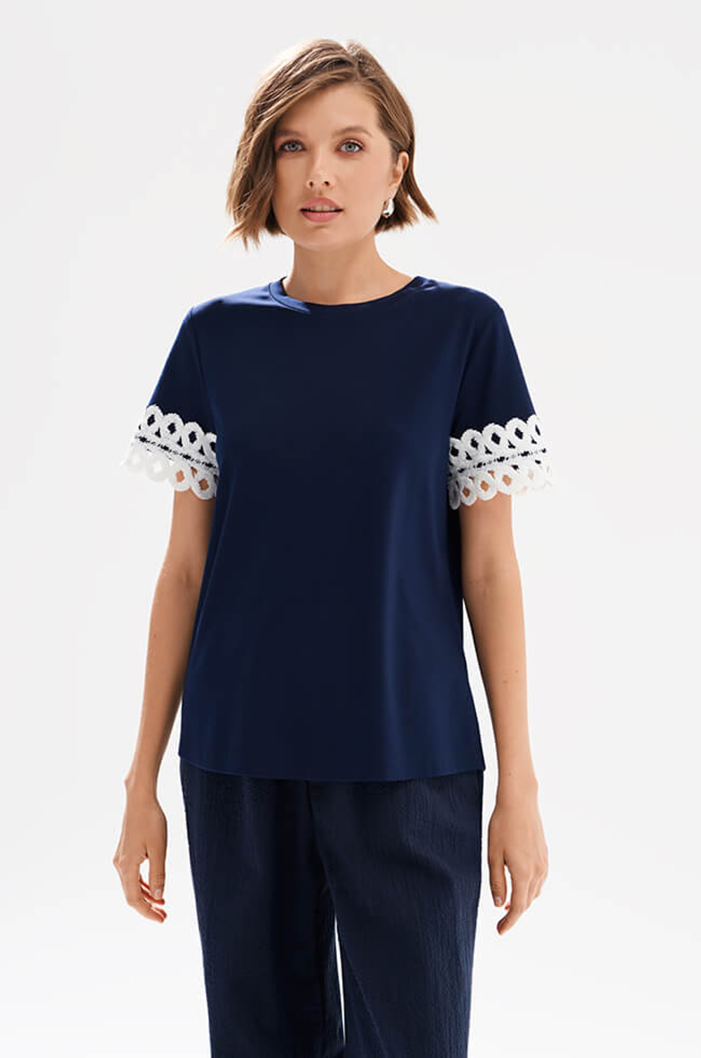 23597 Футболка женская (темно-синий)