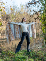 Шарф теплый с орнаментом Сканди