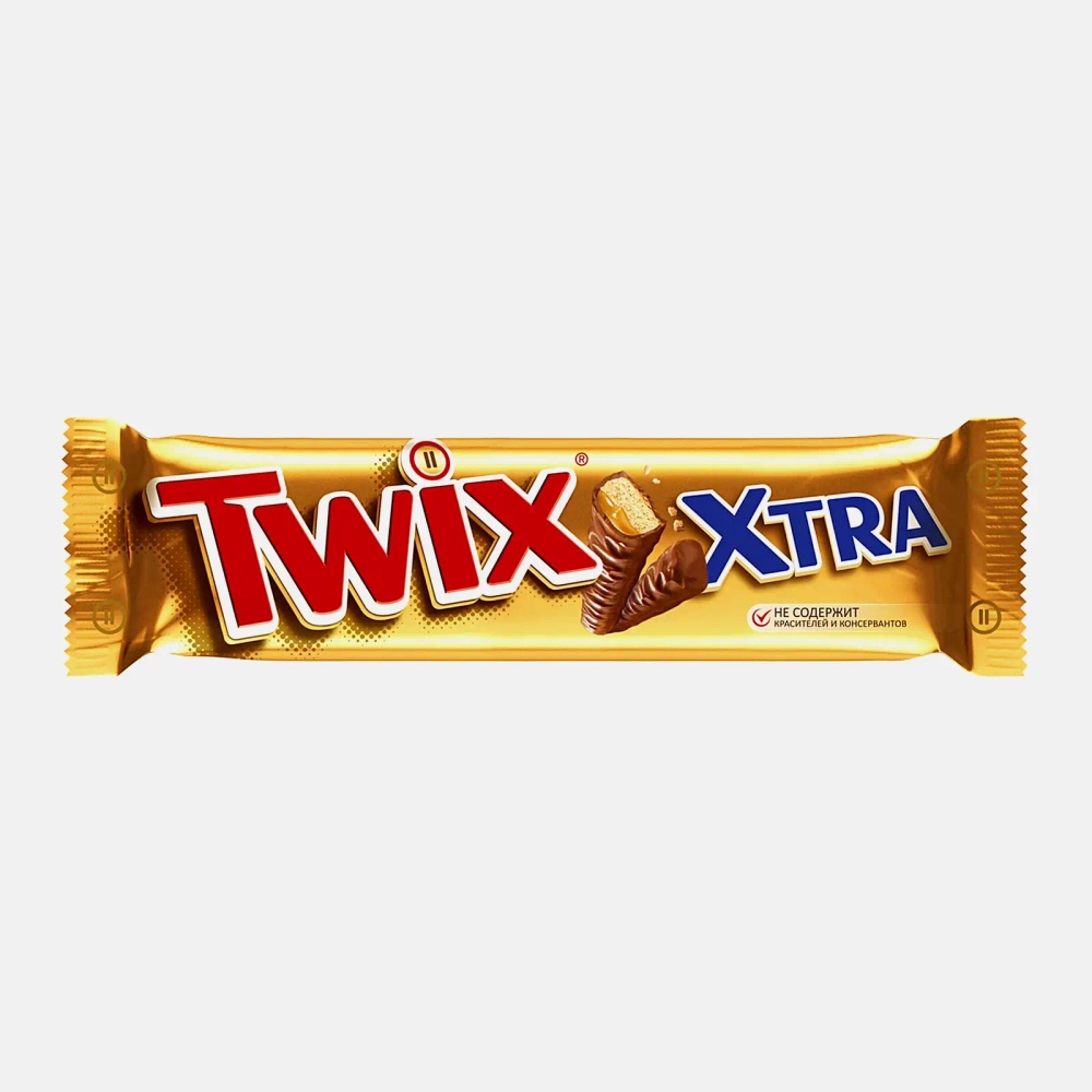 Шоколадный батончик с карамелью Twix Xtra 82г