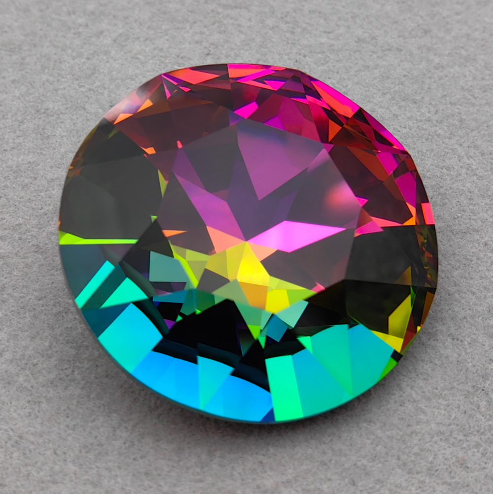 Swarovski 1201 Round FS, Crystal Vitrail Medium F