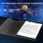 Папка-планшет STAFF А4 (318х228 мм) с прижимом и крышкой картон/ПВХ черная (4 штуки в упаковке)