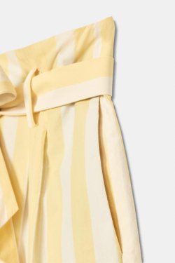 ZARA БРЮКИ В ПИЖАМНОМ СТИЛЕ В ПОЛОСКУ — ZW COLLECTION, ЖЕЛТЫЙ