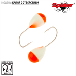 Мормышка вольфрамовая Spider 1240 "Капля с отверстием" (4мм, 0.8гр)