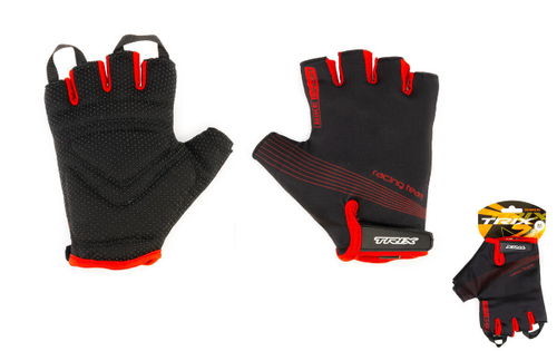 Перчатки TRIX nw мужские M короткие пальцы гелевые вставки лайкра черные