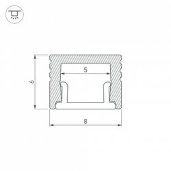 Профиль накладной Arlight SL-MINI 030522
