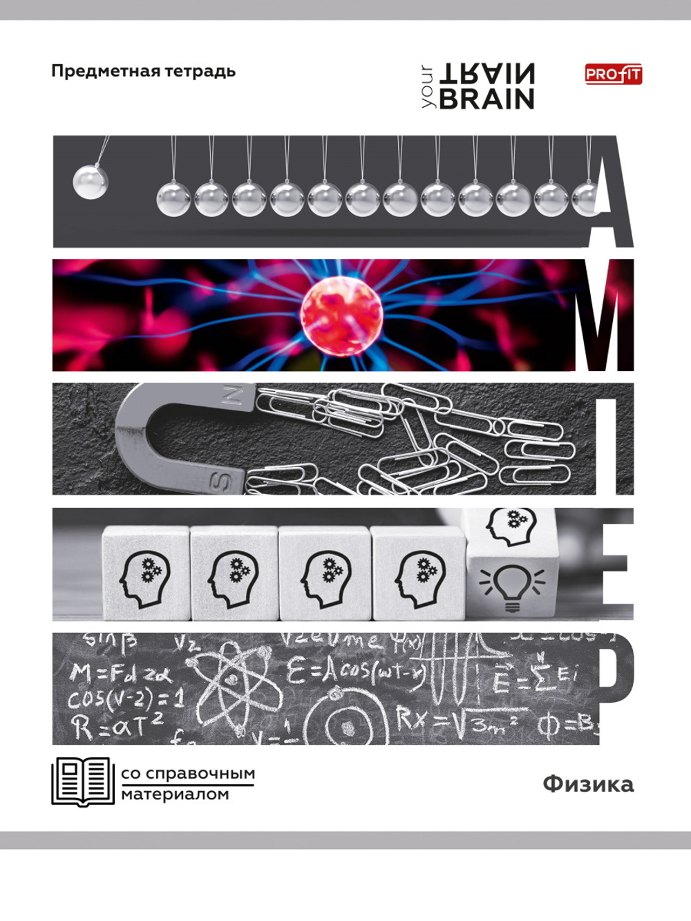 Тетрадь предметная 48л. клетка Физика "Контрасты" (Проф-Пресс)