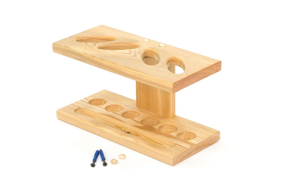 Полка для ракеток и мячей "Мастер" навесная (светлая)