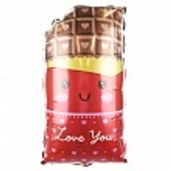 Шар (24""/61 см) Фигура, Плитка Шоколада, Люблю тебя, 1 шт. В140