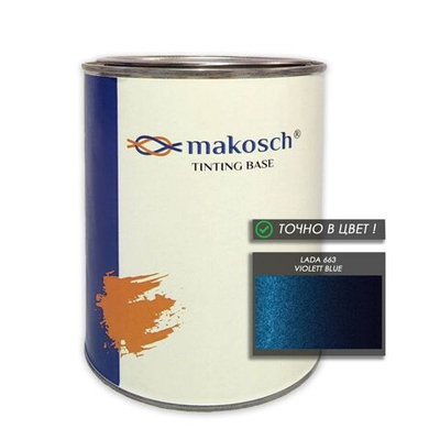 Автоэмаль makosch/LADA 663, Базовая эмаль, синий, перламутр, 800мл.