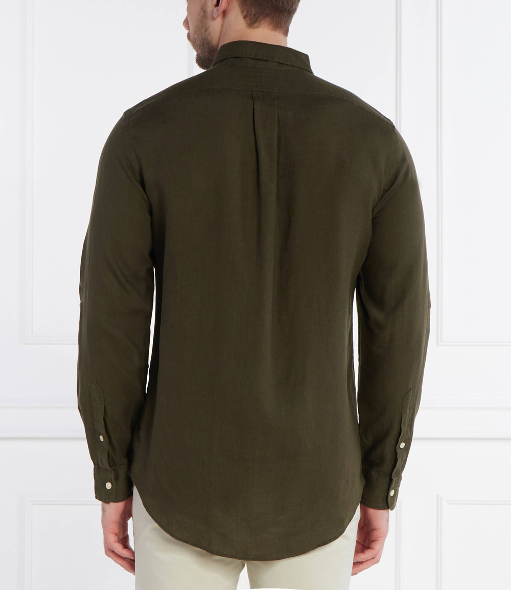 льняная рубашка POLO RALPH LAUREN - хаки(710794141)