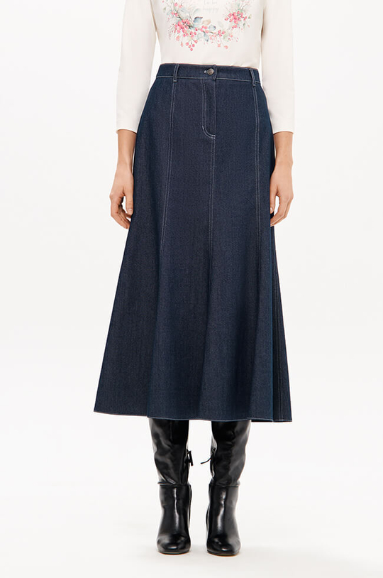 4903 Юбка женская (синий джинс)