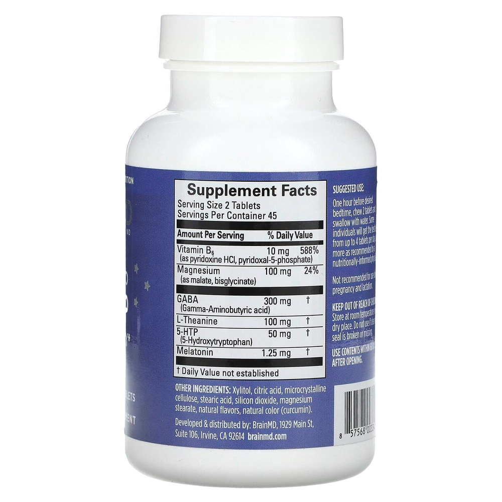 BrainMD, Положите Me To Sleep Naturally, 90 жевательных таблеток