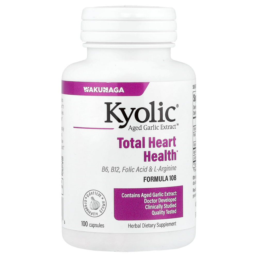Kyolic, Aged Garlic Extract™, Aged Garlic Extract™, формула 108, 100 капсул