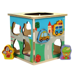 Развивающая игрушка деревянная Сортер обьемный треугольный, коробка C-41835