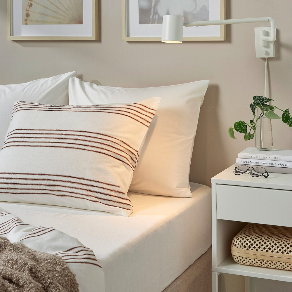 IKEA DVALA  (ИКЕА ДВАЛА)  -  Простыня на резинке, белая, 90x200 см