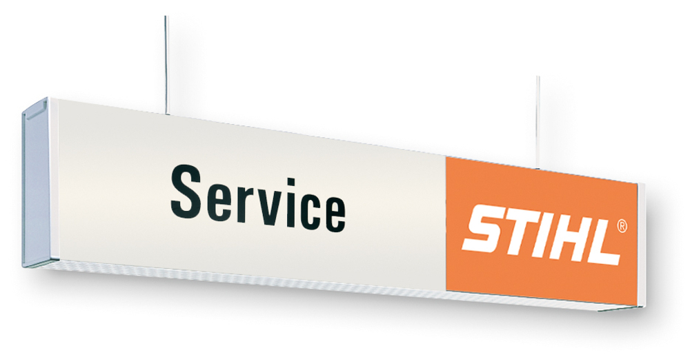 Короб светящийся "Service" 1250 х 250 х 121мм