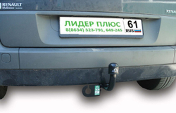 Фаркоп(прицепное) Лидер-Плюс для RENAULT SCENIC 2 (JM) 2003-2009(паспорт и сертификат в комплекте)(без электрики)R105-A