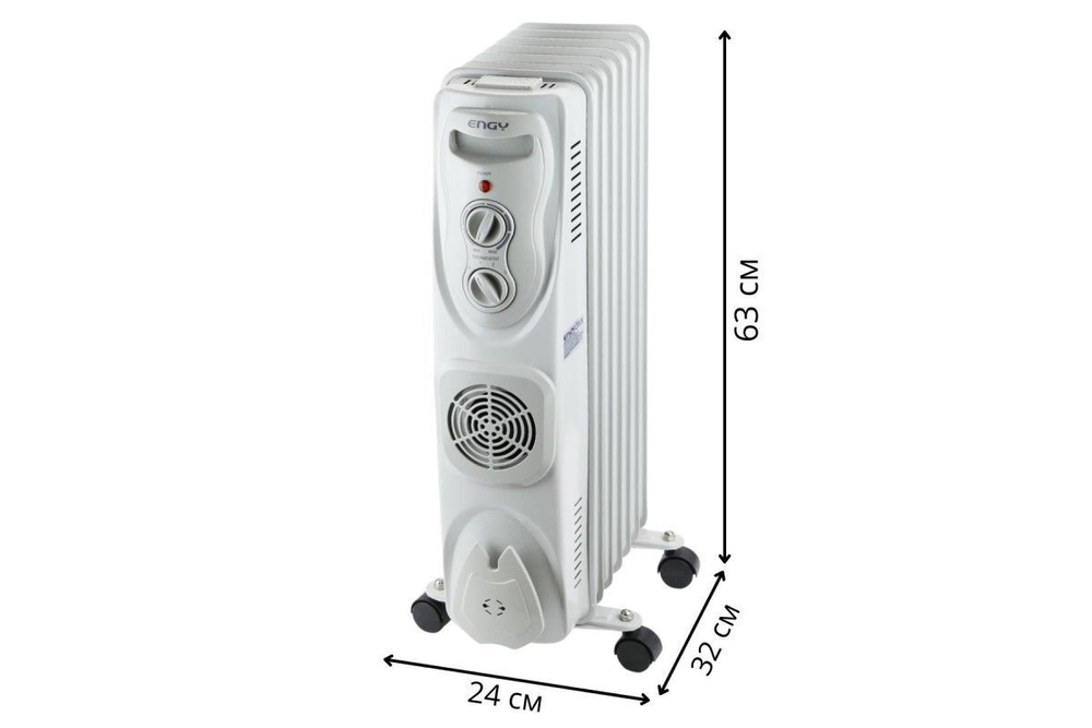 Радиатор масляный CLASSIC EN-1307F 7 секций с тепловентилятором 2.0кВт "ENGY"