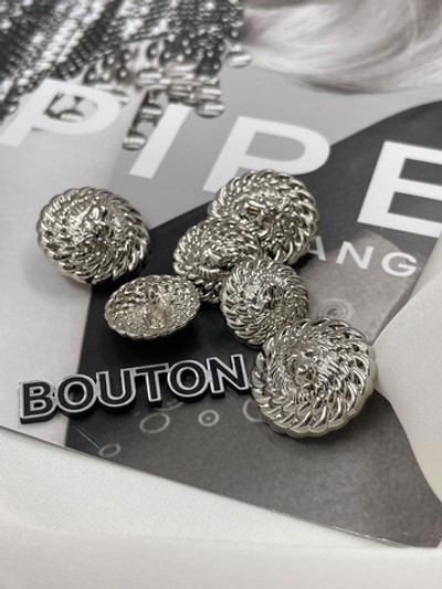 Пуговицы в стиле Бмн. серебристые "Лев"