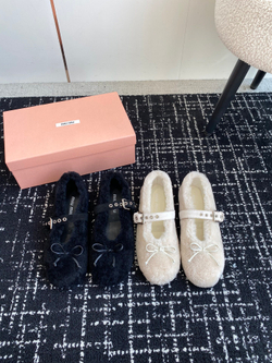 Miu Miu Shearling Ballerinas (2 colors)