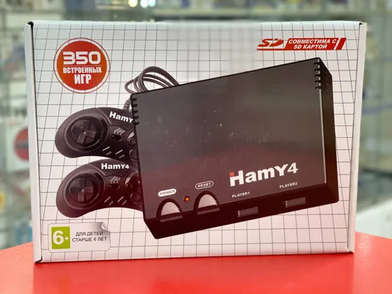 Игровая приставка Hamy 4 16bit - 8bit (350-in-1) Classic, черный комплект