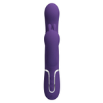 Фиолетовый вибратор для тройной стимуляции Cammy - 22,2 см. (Цвет: фиолетовый)