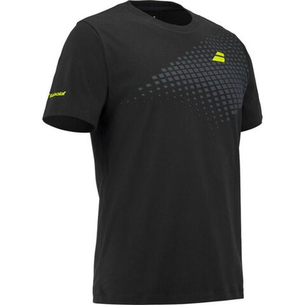 Теннисная футболка Babolat Aero Cotton - black/black