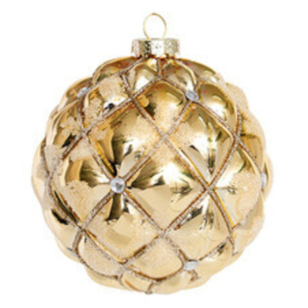 Шар "Золотые ромбы" 10см AXM141