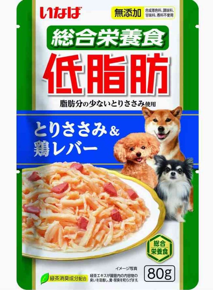 Влажный корм  для собак INABA Teishibo Куриное филе и куриная печень в желе, пауч 80 г