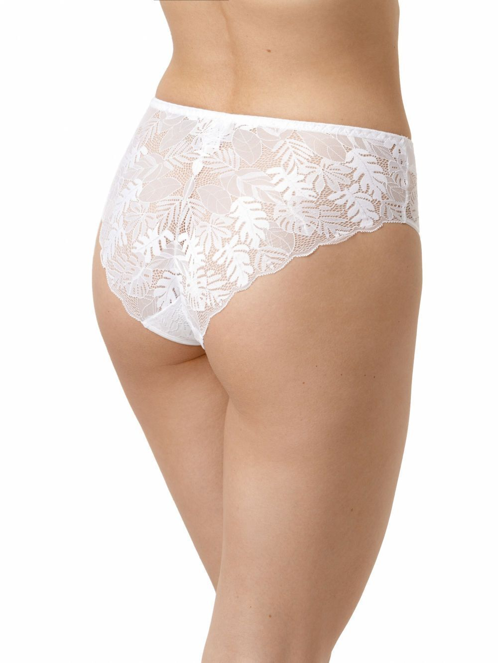 Женские трусики-слипы с кружевом (Размер: 44) (Цвет: пудровый)