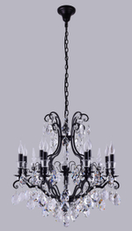 Люстра Crystal Lux MAGNIFICO SP13 BLACK/TRANSPARENT