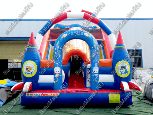 Надувная горка "Лунатик", размер 5*4*4,5 м.