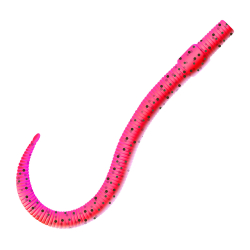 Приманка ZUB-WORM 100мм(4")-5шт, (цвет 130) маджента с блестками