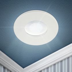 Встраиваемый светильник влагозащищенный ЭРА WR3 WH MR16/GU5.3, IP44, белый | Влагозащищенные встраиваемые светильники