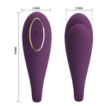 Лиловый вибратор для двоих с управлением через приложение Pretty Love Vibrator August Purple BI-014582HP-1