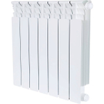 Радиатор биметаллический STOUT Space 500 - 7 секций (подключение нижнее правое, цвет белый)