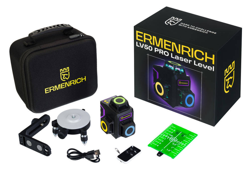 Лазерный уровень Ermenrich LV50 PRO, фиолетовый