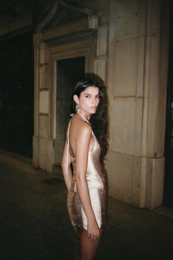 ZARA МИНИ-ЮБКА С БАХРОМОЙ, РОЗОВЫЙ