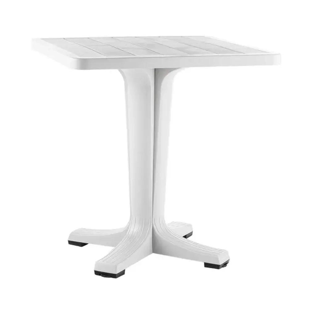 Стол Прованс квадратный 70см 1 ножка белый 700х700х720мм