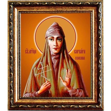 Варвара Конкина, преподобномученица, послушница. Икона на холсте.