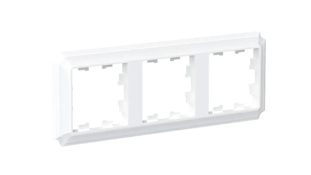 ATLASDESIGN ANTIQUE 3-постовая РАМКА, универсальная, БЕЛЫЙ