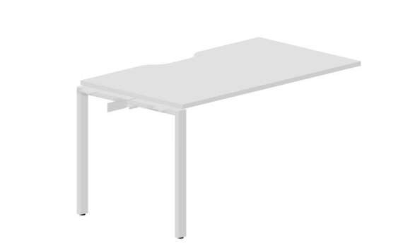 стол Strike 1380х780х750мм (с эргономичным вырезом) - приставной элемент