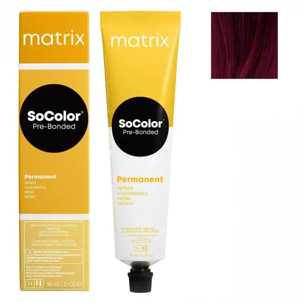 Matrix SoColor Pre-Bonded 5RV+ Светлый шатен красный перламутровый + Крем-краска для волос, 90мл