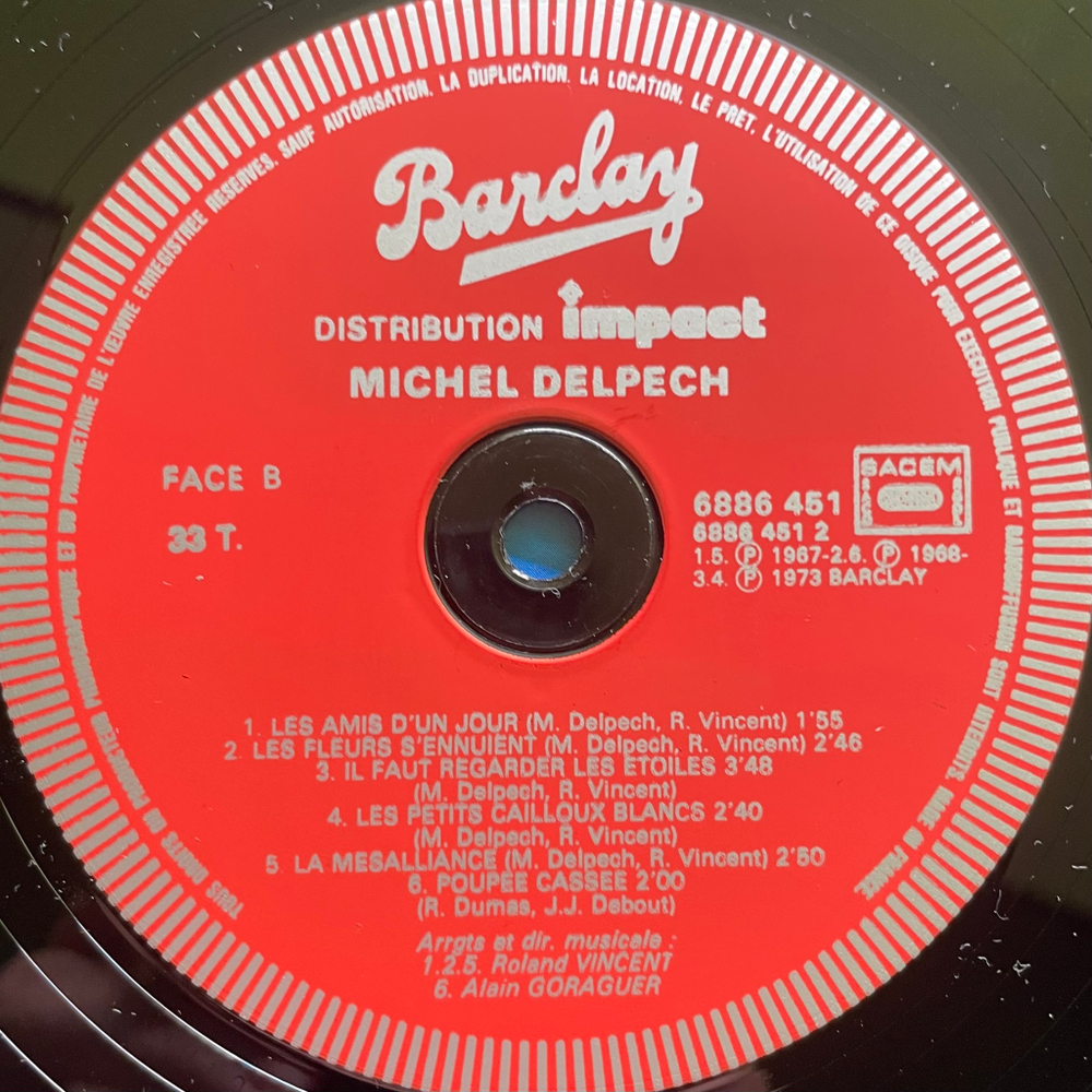 Michel Delpech ‎– Michel Delpech (Франция 1980г.)