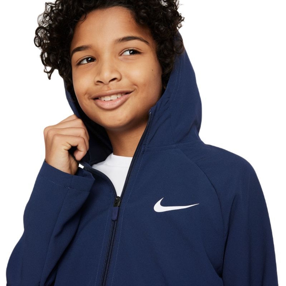 Кофта для мальчика теннисная Nike Boys Dri-Fit Woven Training Jacket - midnight nawy/midnight nawy/black/white