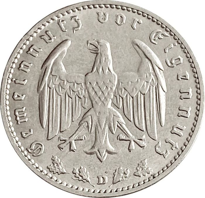 1 рейхсмарка 1937 Германия "D" (Третий рейх)